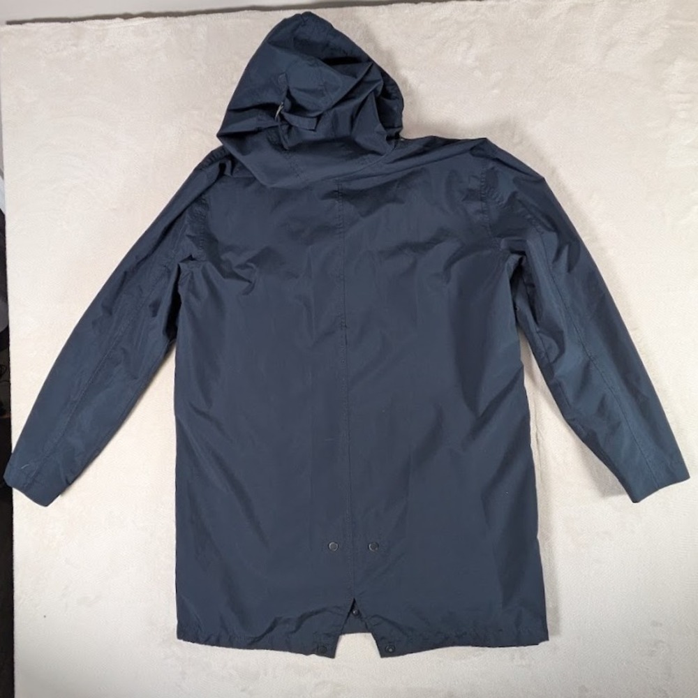 Zara Navy Blue Hooded Rain Trench - Picture 3 of 10